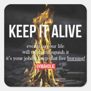 Sticker Carré Fitness Motivationnelle