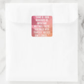 Sticker Carré Fitness Motivationnelle (Sac)