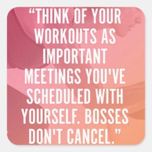 Sticker Carré Fitness Motivationnelle