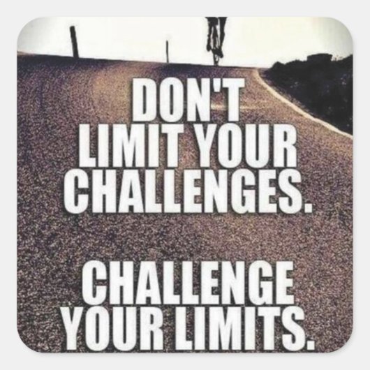 Sticker Carré Fitness Motivationnelle (Devant)