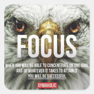 Sticker Carré Fitness Motivationnelle