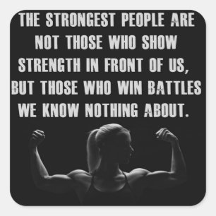 Sticker Carré Fitness Motivationnelle