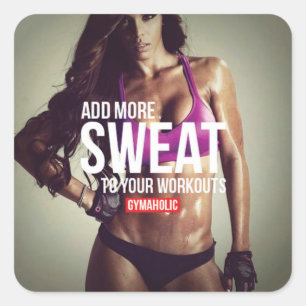 Sticker Carré Fitness Motivationnelle