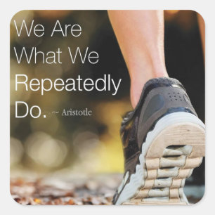 Sticker Carré Fitness Motivationnelle