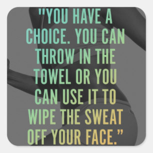 Sticker Carré Fitness Motivationnelle