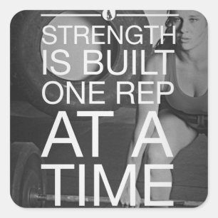 Sticker Carré Fitness Motivationnelle