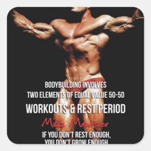 Sticker Carré Fitness Motivationnelle