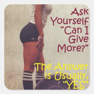 Sticker Carré Fitness Motivationnelle