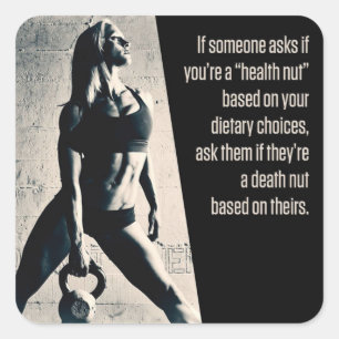 Sticker Carré Fitness Motivationnelle