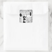 Sticker Carré Fitness Motivationnelle (Sac)