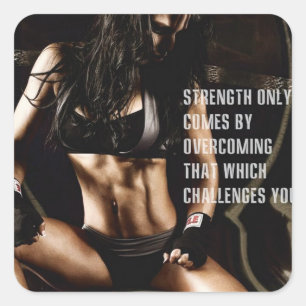 Sticker Carré Fitness Motivationnelle