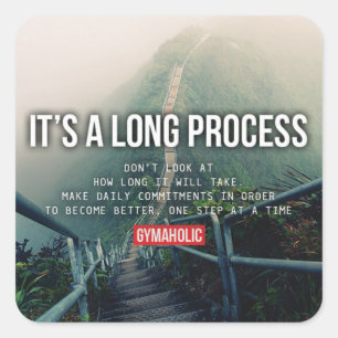 Sticker Carré Fitness Motivationnelle