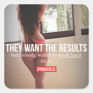 Sticker Carré Fitness Motivationnelle