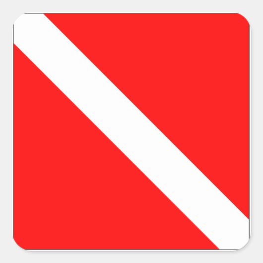 Sticker Carré Flag de Diver Down (Devant)