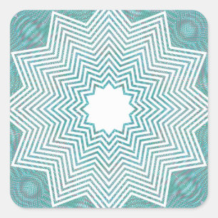 Sticker Carré Flake Motif RVB