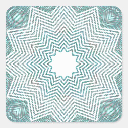 Sticker Carré Flake Motif RVB (Devant)