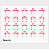 Sticker Carré flamand-oiseau-amour- (Feuille)