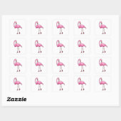 Sticker Carré Flamant rose avec talons hauts (Feuille)