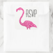 Sticker Carré Flamant rose de Parties scintillant rose chaud RSV (Sac)
