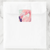 Sticker Carré Flamant rose Pastel (Sac)