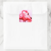 Sticker Carré Flamant rose rose (Sac)