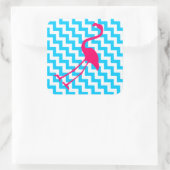 Sticker Carré Flamant rose rose vif (Sac)