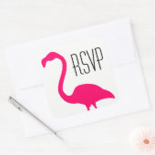 Sticker Carré Flamant rose rose vif RSVP (Enveloppe)