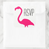 Sticker Carré Flamant rose rose vif RSVP (Sac)