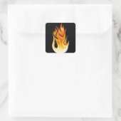 Sticker Carré Flames (Sac)