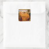 Sticker Carré Flamme Juin par Sir Frederic Leighton (Sac)