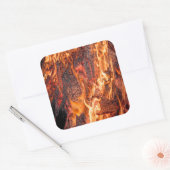 Sticker Carré Flamme orange (Enveloppe)