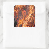 Sticker Carré Flamme orange (Sac)