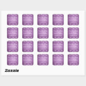 Sticker Carré Flammes de neige sur mariage violet Enregistrer la (Feuille)