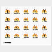 Sticker Carré Flammes des pompiers (Feuille)