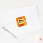 Sticker Carré Flammes modifiables Fumer' Hot Pepper Sauce Étique (Enveloppe)