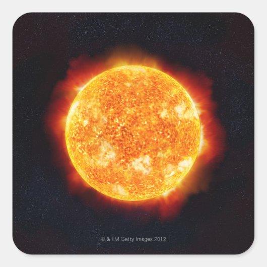 Sticker Carré Flares solaires (Devant)