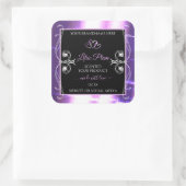 Sticker Carré Flashy Lumière violet noir Produit Diamants Étique (Sac)