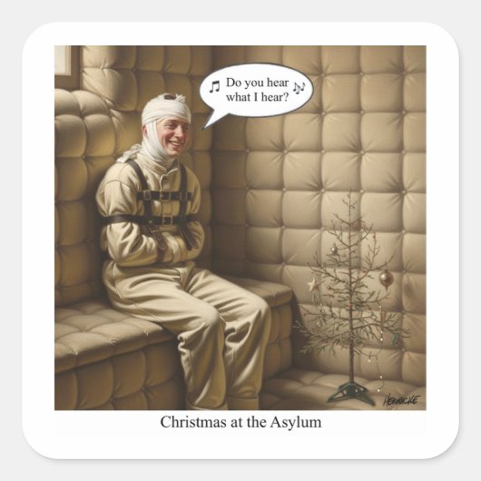 Sticker Carré Flat Holiday Card (Devant)