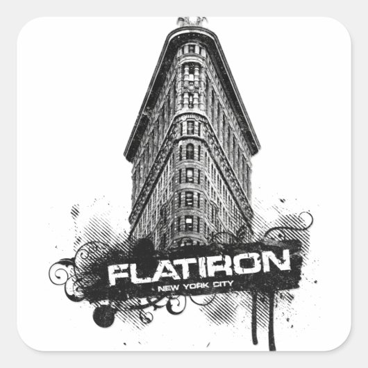 Sticker Carré Flatiron Building New York City (Devant)