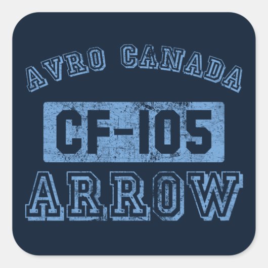 Sticker Carré Flèche Avro Canada - BLEU (Devant)