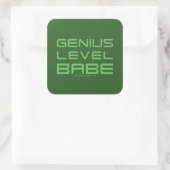 Sticker Carré Flèche | Genius Level Babe (Sac)