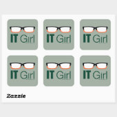 Sticker Carré Flèche | Graphique de lunettes pour filles IT (Feuille)