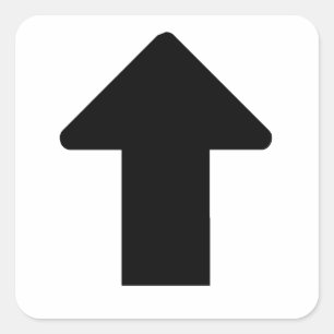 Sticker Carré Flèche noire