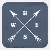 Sticker Carré Flèches compass (Devant)