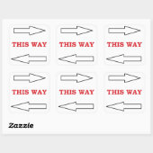 STICKER CARRÉ FLÈCHES "DE CETTE FAÇON" (Feuille)