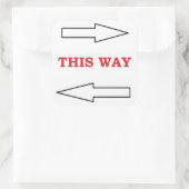 STICKER CARRÉ FLÈCHES "DE CETTE FAÇON" (Sac)