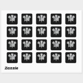 Sticker Carré fléchettes 180 fléchettes fléchettes en tableau no (Feuille)