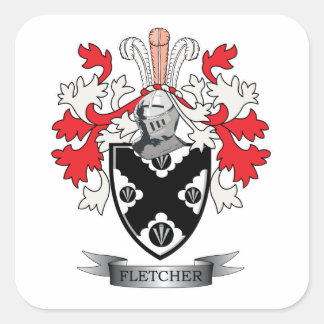 Sticker Carré Fletcher Family Crest Coat of Arms