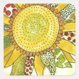 Sticker Carré fleur