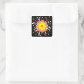 Sticker Carré Fleur (Sac)